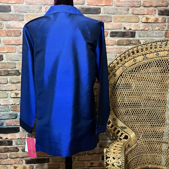 Sunny Leigh Blue Silk Blouse - Picture 2 of 13